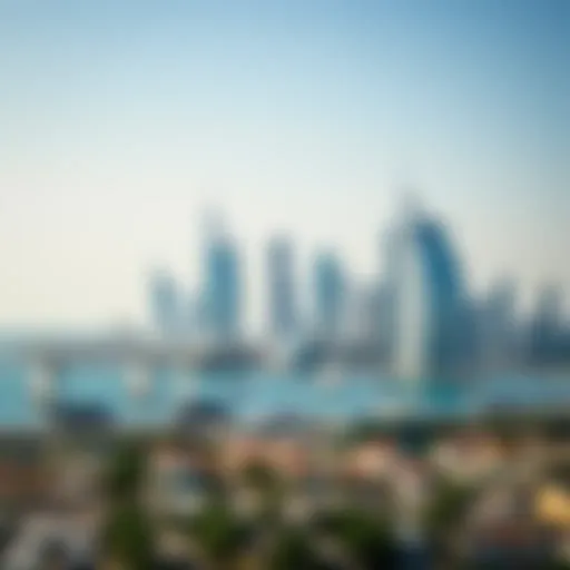 A scenic view of the Abu Dhabi skyline