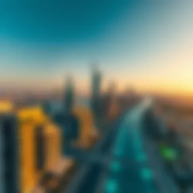 Dubai's Real Estate Developments Aerial view of Dubai showcasing real estate developments