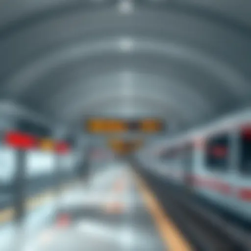 Interior view of a Dubai Red Line Metro Station showcasing modern design