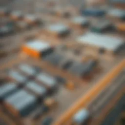 Aerial view of Umm Ramool's warehousing facilities