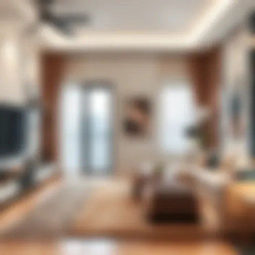 Modern rental apartment interior in International City