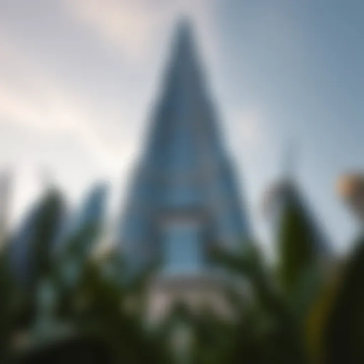 Stunning view of the Burj Khalifa from the ground