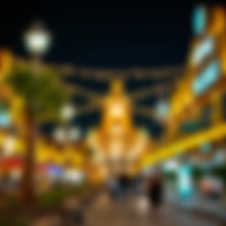 Night lights illuminating the Global Village