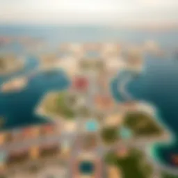 Aerial view of Jubail Island showcasing the landscape and development
