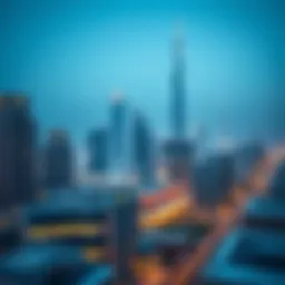 A panoramic view of Dubai's skyline showcasing luxury residential towers.