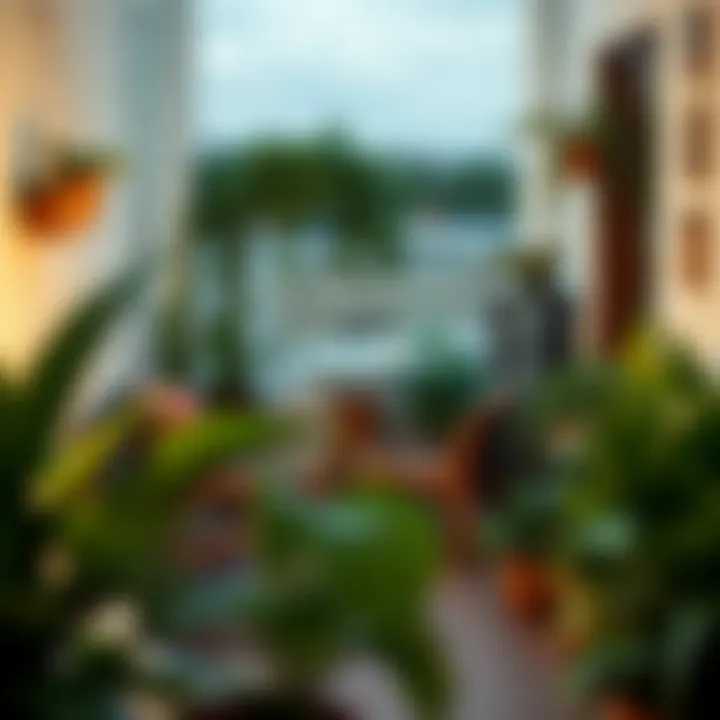 Cozy balcony adorned with plants