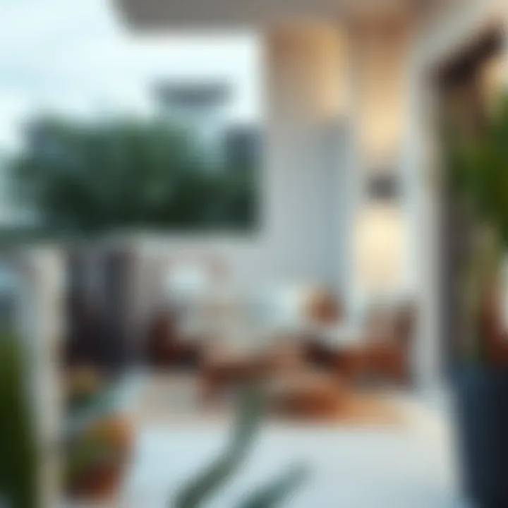 Stylish balcony featuring minimalist decor