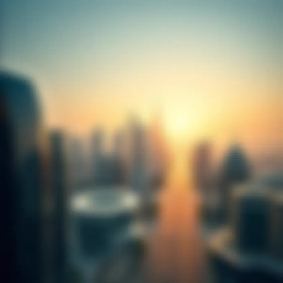 Aerial view of Dubai's skyline showcasing modern architecture