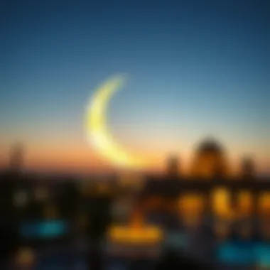 Symbolic Crescent Moon of Ramadan Symbolic crescent moon representing Ramadan