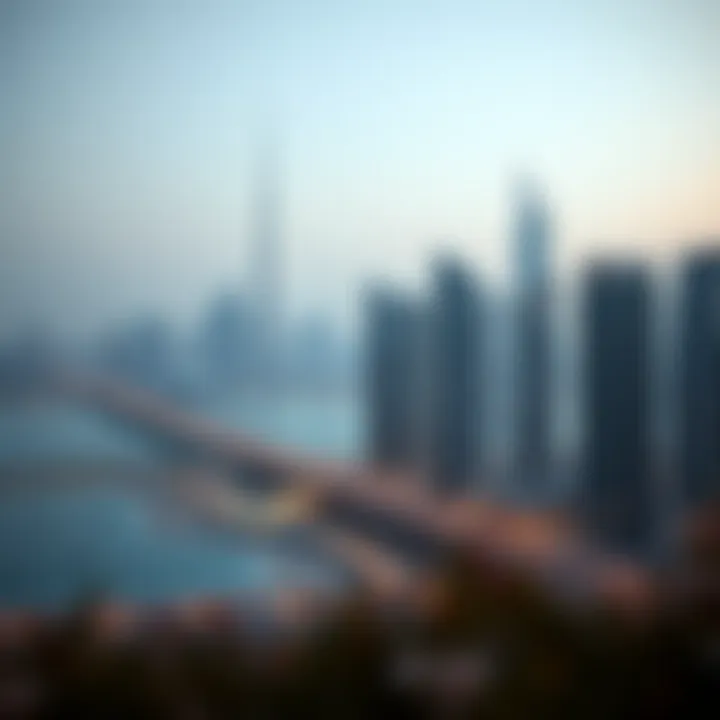 Overview of Dubai skyline featuring Wasl Properties developments